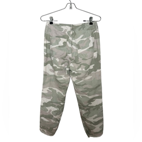 Mother The Shaker Chop Cropped Pants Green Gray Camouflage Pockets Size 25 - Picture 7 of 9